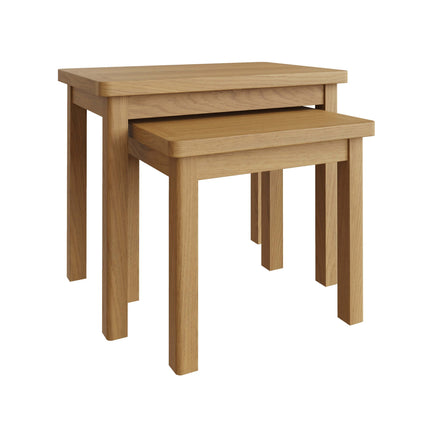 Clara Rustic Oak Nest of Tables