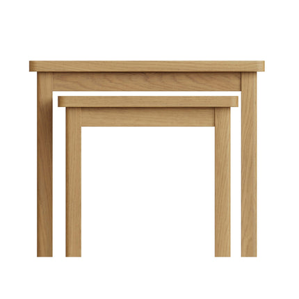 Clara Rustic Oak Nest of Tables