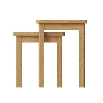 Clara Rustic Oak Nest of Tables