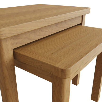 Clara Rustic Oak Nest of Tables