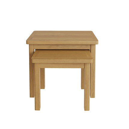 Clara Rustic Oak Nest of Tables