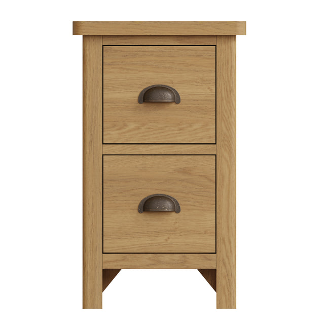 Clara Rustic Oak Small Bedside Cabinet