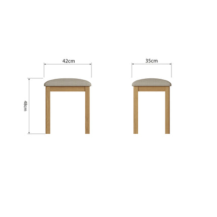 Clara Rustic Oak Stool