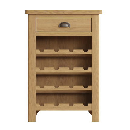 Clara Rustic Oak Wine Cabinet