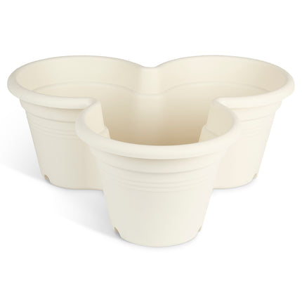 ELHO Vertical Trio Plant Flower Pot Cotton White - 46cm