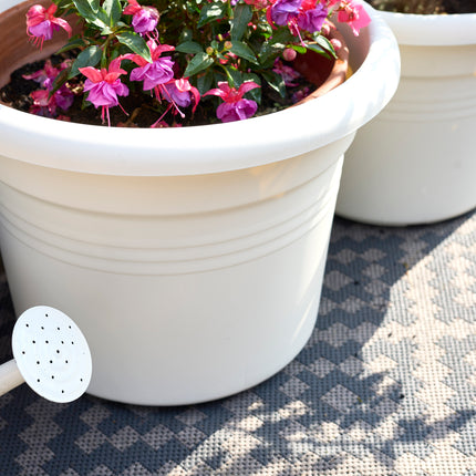 ELHO 34cm Cotton White Round Plant & Flower Pot