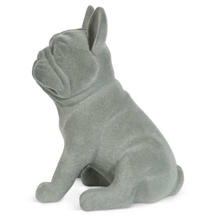 French Bulldog Figurine - Grey Velvet - Sitting-5010792476506-Bargainia.com