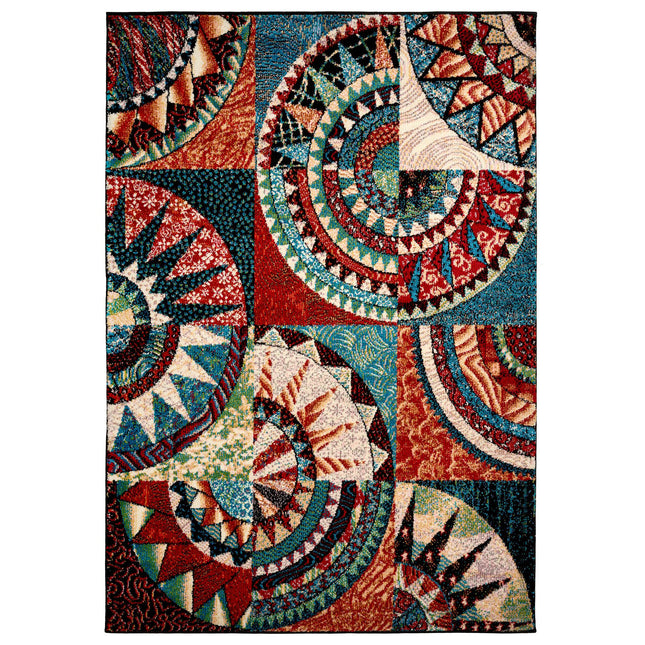 Multicoloured Mandala Rug - Rainbow-Bargainia.com