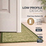 Blend Green Stair Runner and Hallway Runner, Non-Slip Gel Backed Kitchen Mat, Washable, Low 9mm Pile, Custom Lengths