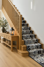 Stair Runner Non-Slip Kitchen Mat - Daisy Grey Stair Runner Rug Masters