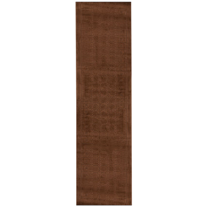 Stair Runner Non-Slip Kitchen Mat - London Geometric Brown