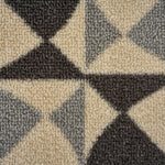 Tiles Grey Stair Runner and Kitchen Mat, Tile Print Non-Slip Hallway Runner, 66cm Wide, Washable, Custom Length
