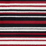 Texas Red Striped Stair Runner, Red Black and White Lines Hallway Carpet Runner Rug, 60cm Wide, Custom Lengths