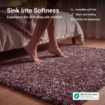 Enjoy Red Mottled Shaggy Rug, 4cm Thick Pile, Non-Shed Polypropylene, Hessian Backed, Underfloor Heating Safe