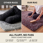 Enjoy Red Mottled Shaggy Rug, 4cm Thick Pile, Non-Shed Polypropylene, Hessian Backed, Underfloor Heating Safe