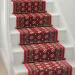 Texas Red Bokhara Stair Runner, Traditional Persian Style Hallway Carpet Runner Rug, 60cm Wide, Custom Lengths