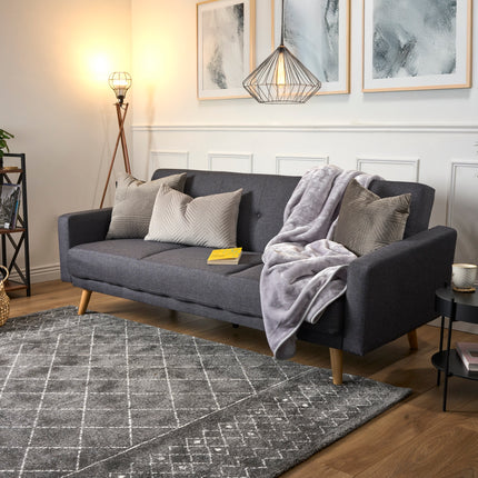 Narvik Sofa Bed Click Clack 3 Seater - Grey