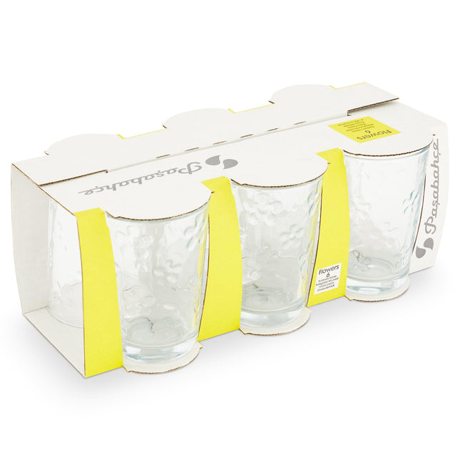 Set of 6 Flower Glasses - 20CL-8693357238664-Bargainia.com