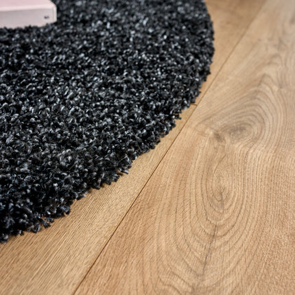 Charcoal Thick Shaggy Rug - California