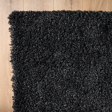 Charcoal Thick Shaggy Rug - California