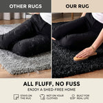 California Anthracite Charcoal Grey Shaggy Rug, Thick 5cm Deep Pile, Rectangle, Runner and Circle Sizes, Stain Resistant
