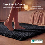 California Anthracite Charcoal Grey Shaggy Rug, Thick 5cm Deep Pile, Rectangle, Runner and Circle Sizes, Stain Resistant