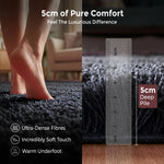 California Anthracite Charcoal Grey Shaggy Rug, Thick 5cm Deep Pile, Rectangle, Runner and Circle Sizes, Stain Resistant