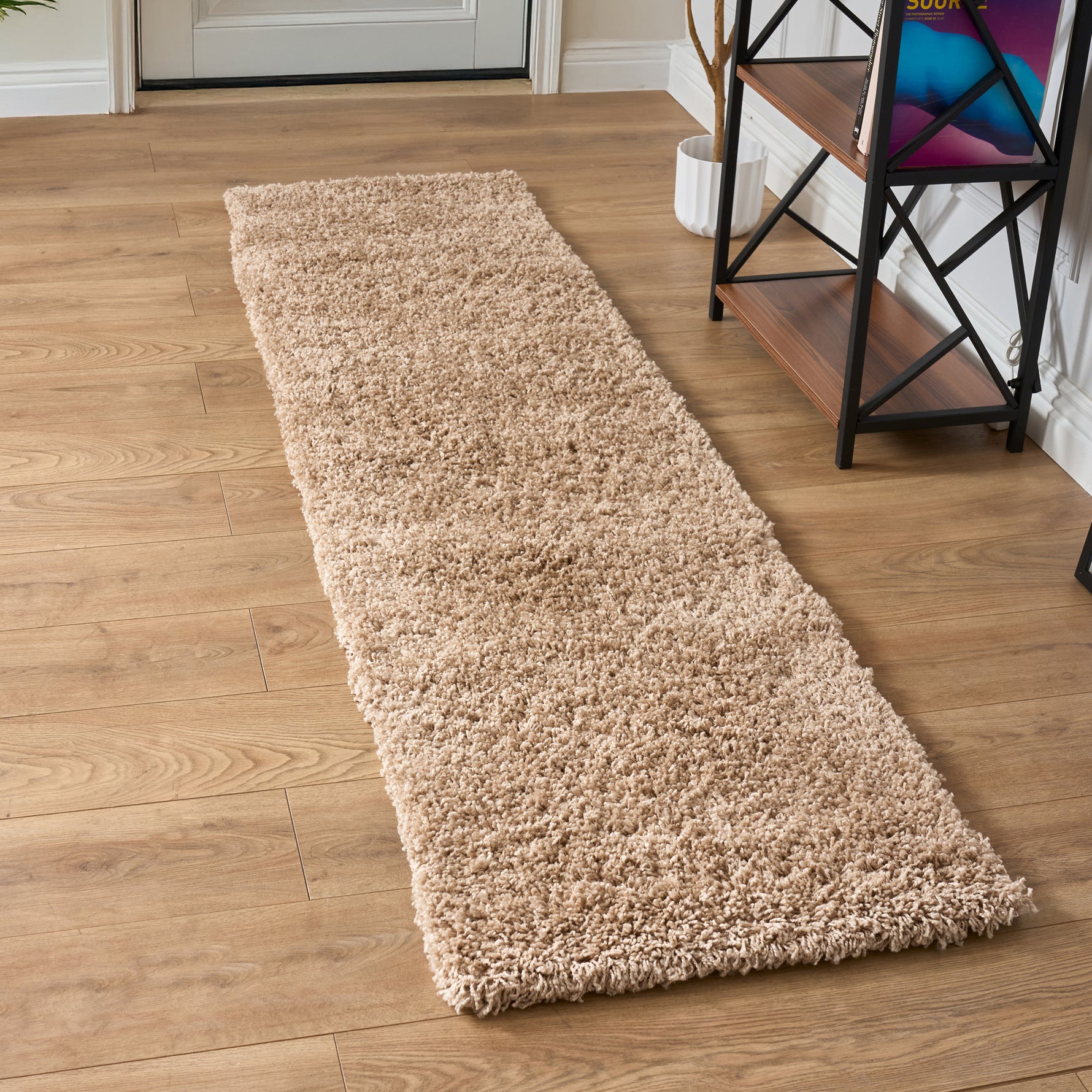 Beige Thick Shaggy Rug - California