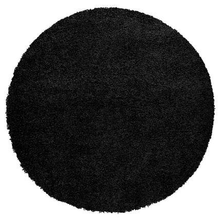 Black Thick Shaggy Rug - California