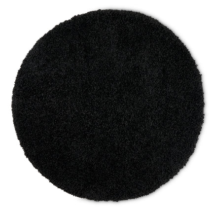 Black Thick Shaggy Rug - California