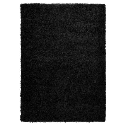 Black Thick Shaggy Rug - California