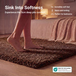 California Light Brown Shaggy Rug, Thick 5cm Deep Pile Rug for Living Room and Bedroom, Rectangle, Runner and Circles
