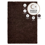 Tapis épais à poils longs brun chocolat - Californie
