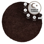 Tapis épais à poils longs brun chocolat - Californie