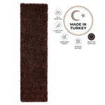 Tapis épais à poils longs brun chocolat - Californie