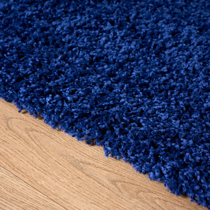 Navy Blue Thick Shaggy Rug - California