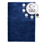 Tapis épais à poils longs bleu marine - Californie