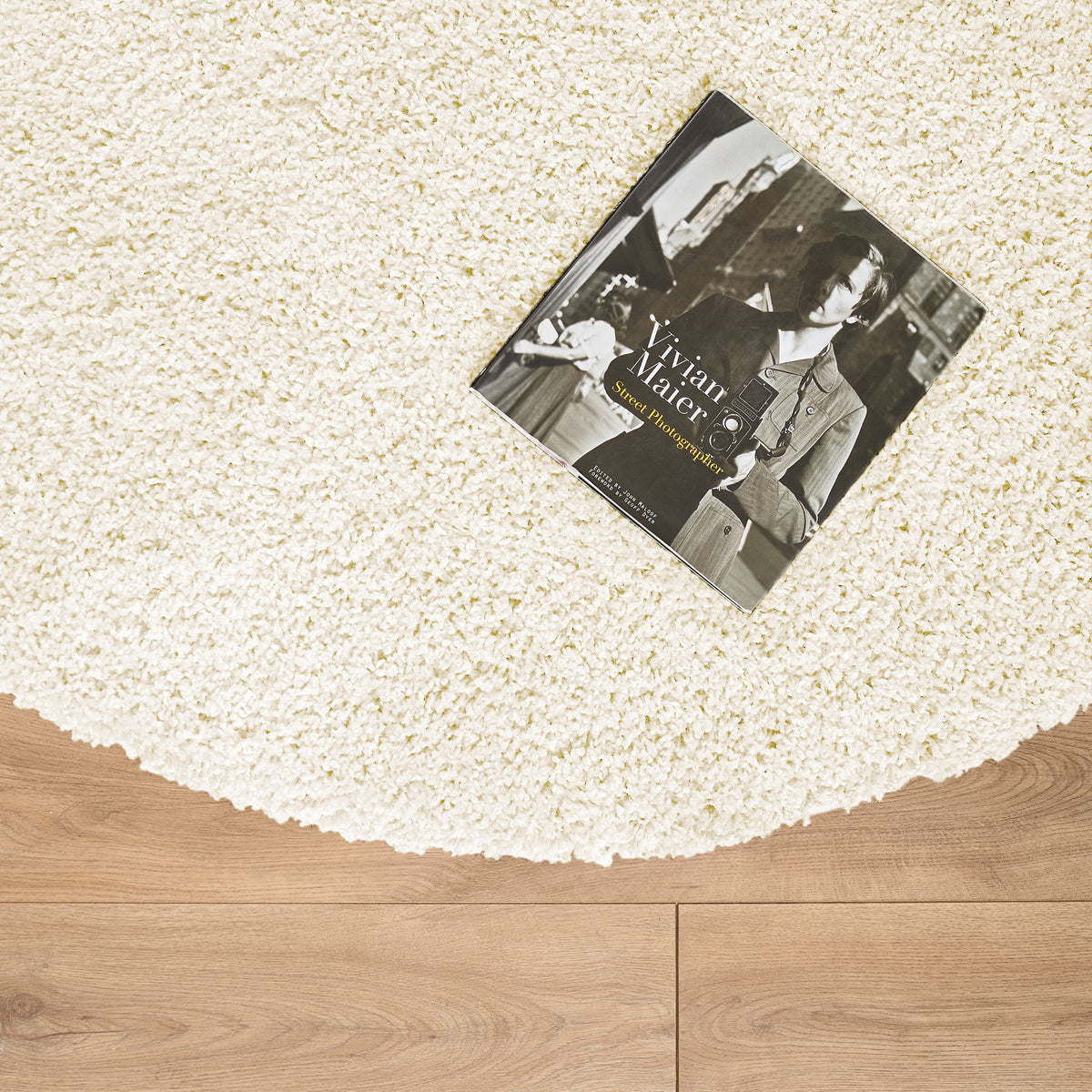 California Cream Shaggy Rug, 5cm Thick Pile, Soft Fluffy Non-Shedding Polypropylene Rug, Hessian Backed, Multiple Sizes