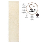 California Cream Shaggy Rug, 5cm Thick Pile, Soft Fluffy Non-Shedding Polypropylene Rug, Hessian Backed, Multiple Sizes