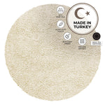 California Cream Shaggy Rug, 5cm Thick Pile, Soft Fluffy Non-Shedding Polypropylene Rug, Hessian Backed, Multiple Sizes