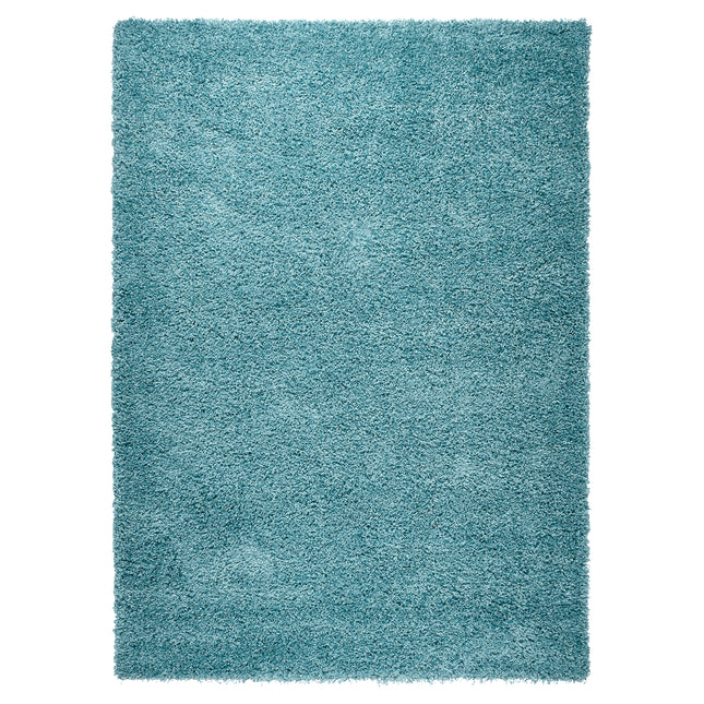 Duck Egg Blue Thick Shaggy Rug - California