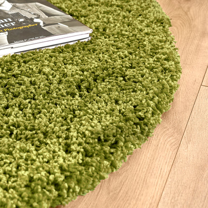 Green Thick Shaggy Rug - California