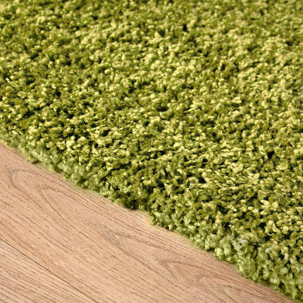 Green Thick Shaggy Rug - California