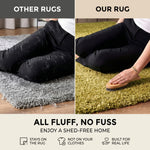 California Lime Green Shaggy Rug, Thick 5cm Deep Pile, Rectangle, Runner and Circle Sizes, Stain Resistant