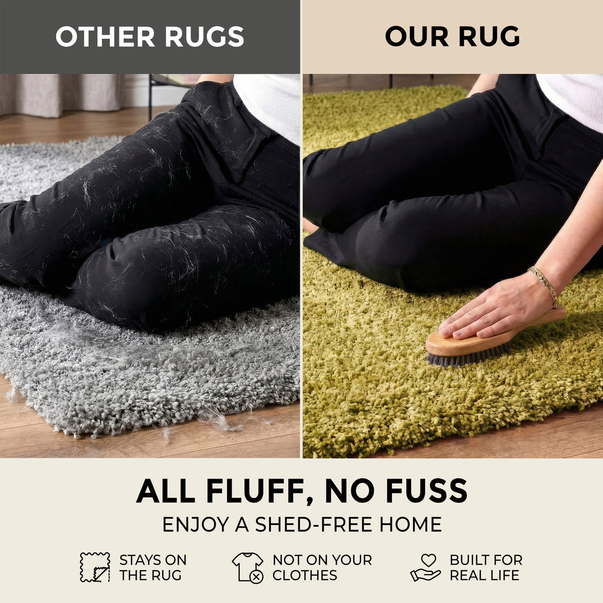 California Lime Green Shaggy Rug, Thick 5cm Deep Pile, Rectangle, Runner and Circle Sizes, Stain Resistant