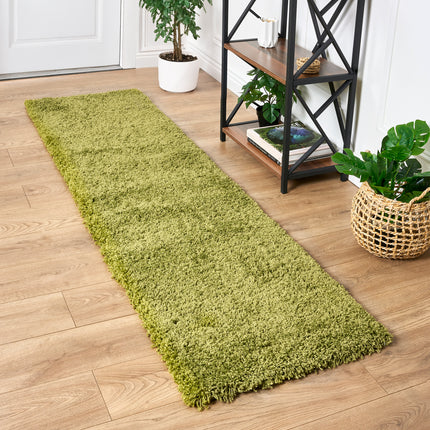 Green Thick Shaggy Rug - California