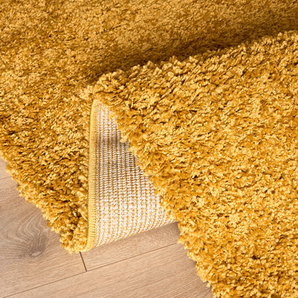 Golden Ochre Thick Shaggy Rug - California