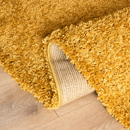 Golden Ochre Thick Shaggy Rug - California