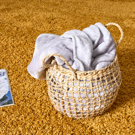 Golden Ochre Thick Shaggy Rug - California