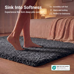 California Dark Grey Shaggy Rug, Thick 5cm Deep Pile, Rectangle, Runner and Circle Sizes, Stain Resistant